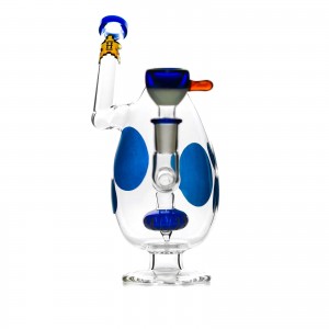 HEMPER - 6.5" Eggsplore Elegance Sip the Spotted Egg Water Pipe - Blue [WP0321]